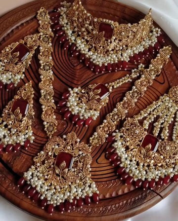 Regal Maroon Bridal Set