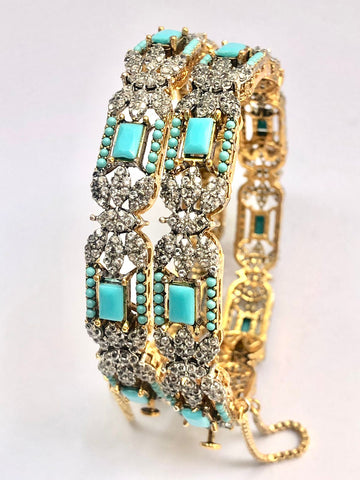Turquoise Elegance Bangles (2-Bangles)