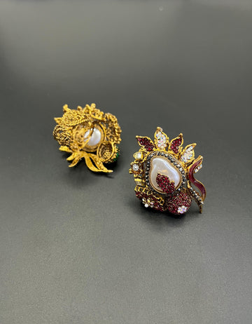 Gemstone Designer Adjustable Ring