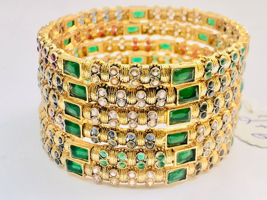 Midnight Bloom Bangles (6-Bangles)