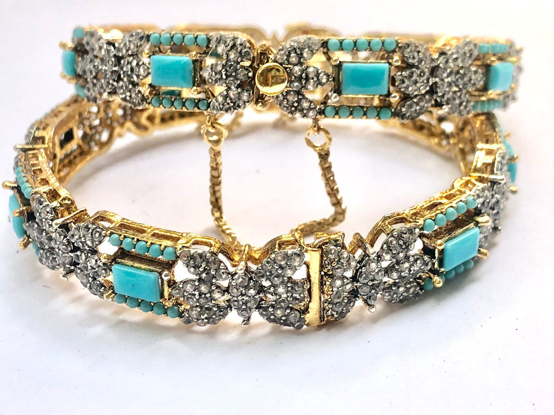 Turquoise Elegance Bangles (2-Bangles)